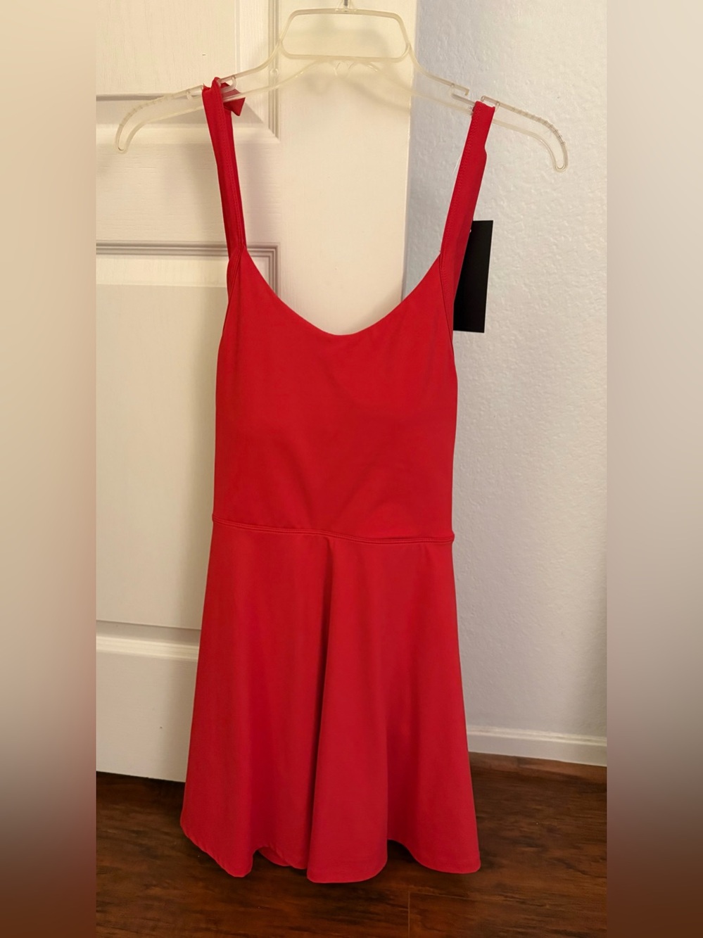 Thrive Red Scoop Neck Tennis Dress